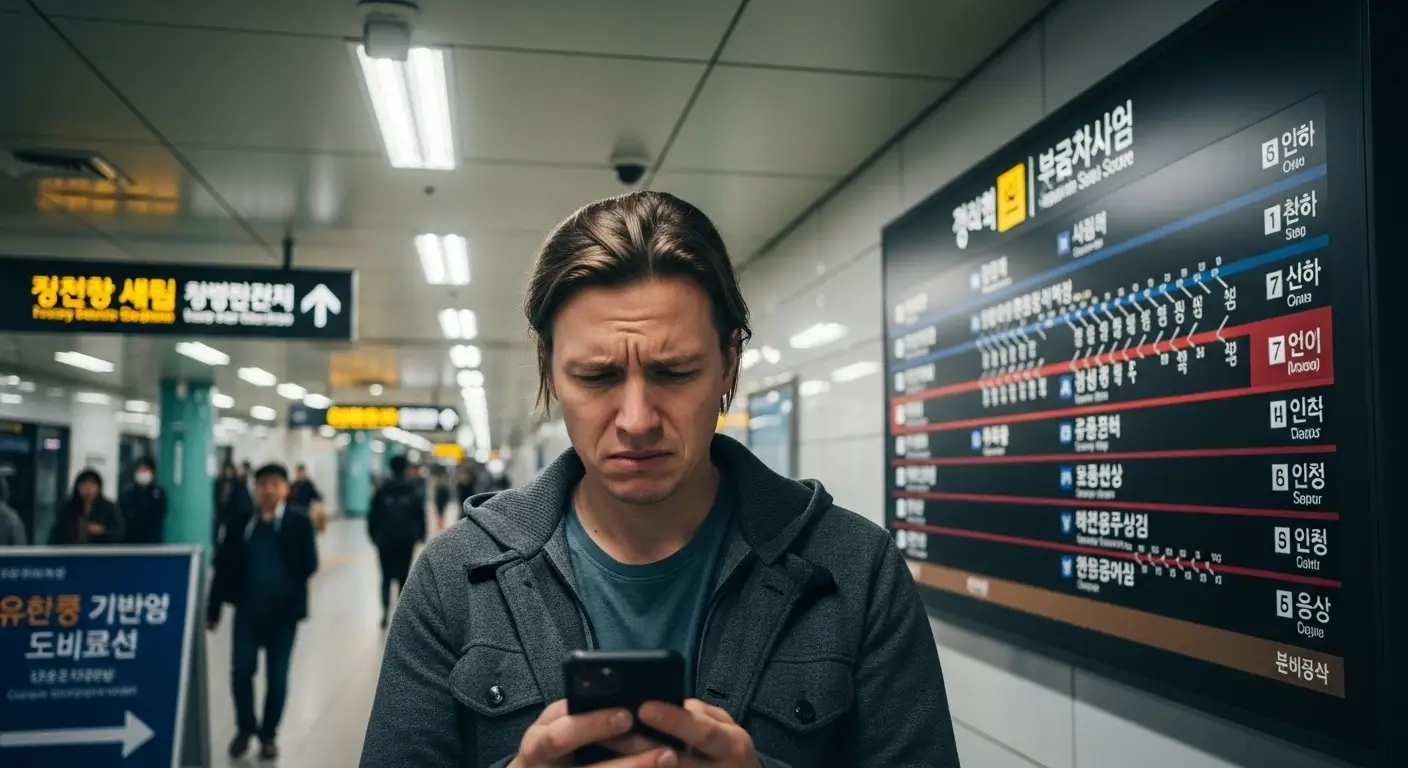naver map vs kakao map korea foreigner navigating Seoul subway station smartphone